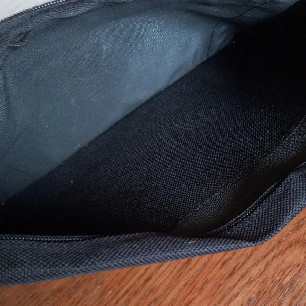 Black Mesh Fabric Binder Pencil Case